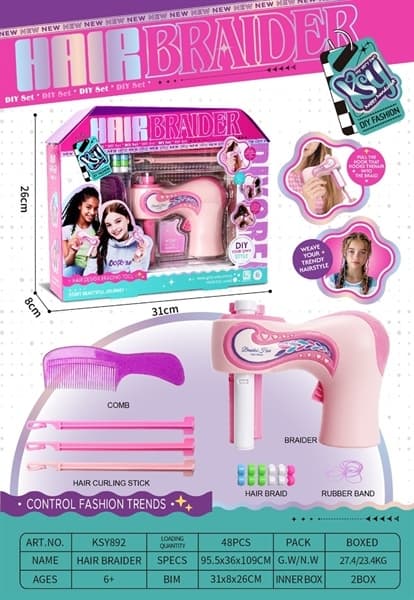 Hộp máy đan tóc + lược, KSY892